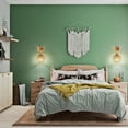 thumbnail image 2 of Glitnous Set of 2 Battery Operated Wall Sconce with Remote Control, Rechargeable Rattan Wall Sconces with Bulb, Wireless Woven Bamboo Lantern Wall Light Boho Wall Lamp for Bedroom Living Room Hallway, 2 of 9