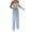Blue jumpsuits for women, variant on Usmixi Jumpsuits for Women Dressy Elegant Business off Shoulder Long Jumpsuits Overalls with Belt Summer Sleeveless Tube Top Solid Maxi Formal Rompers Blue xxl