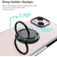 thumbnail image 5 of Compatible with iPhone 13 6.1 inch Case, Ultra Slim Soft TPU Cover Built-in Rotatable Ring Kickstand Fit Magnetic Car Mount for iPhone 13 6.1 inch, Black, 5 of 16