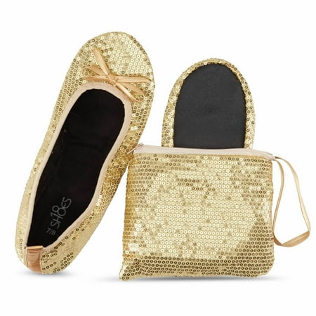 

Shoes8teen Women s Foldable Portable Travel Ballet Flat Shoes w/Matching Carrying Case