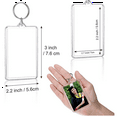 thumbnail image 7 of 32PCS Acrylic Photo Frames Keychain Holder Insert Blank Keyring for DIY Craft 2.2 X 3 Inch, 7 of 7