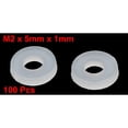thumbnail image 4 of M2 x 5mm x 1mm Nylon Flat Pads Insulating Washers Gaskets Fastener White 100Pcs, 4 of 4