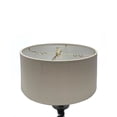 thumbnail image 3 of Hardback Shallow Drum Lampshade, Light Oatmeal Linen Fabric, 14x14x7, 3 of 5