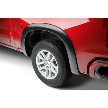 Bushwacker by RealTruck OE Style Factory Rear Fender Flares | 2-Piece Set, Black, Smooth Finish | 40136-02 | Compatible with 2019-2021 Chevrolet Silverado 1500; 2022 Silverado Limited w/ 6.6' Bed