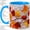 Blue, variant on Autumn Maple Leaf Accent Mug, 11oz Ceramic Coffee Cup for Fall Lovers