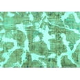 thumbnail image 1 of Ahgly Company Machine Washable Indoor Rectangle Abstract Turquoise Blue Modern Area Rugs, 7' x 9', 1 of 4