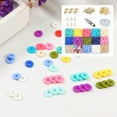 thumbnail image 4 of Flat Ceramic Beads Round Polymer Clay Spacer Beads for Jewelry Making Bracelets Necklace Earring DIY Craft with Pendant,Jump Rings,Elastic Cord 15 Grids 3092Pcs, 4 of 10