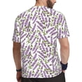 thumbnail image 2 of Rocae Lavender Flowers for Men's Mesh Quick-Dry Short Sleeve Workout T-Shirt,Mens Crew Neck Tee Lightweight Soft Classic T Shirts 6X-Large, 2 of 9