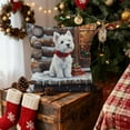 thumbnail image 5 of HCBY Christmas Winter Maltese Decorative Throw Pillow Covers, Dog Terrier Decorative Throw Pillows, Snowflake Porch Outdoor Pillowcase, Sofa Couch Cushion Case Home Decor Gift, 5 of 6