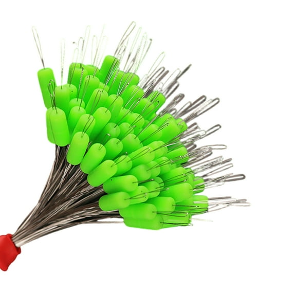 lixuesong 100pcs Silicone Space Bean Stopper Oval Fishing Peg Oval Bobber Stopper Professional Float Sinkers Stop for Fishing Line