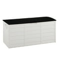 thumbnail image 3 of UBesGoo 75gal Outdoor Garden Plastic Storage Deck Box Chest Tools Cushions Toys Lockable Seat White, 3 of 9
