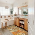 thumbnail image 2 of Moynesa 2'x6' Modern Abstract Yellow Bathroom Runner Rug,Washable Long Hallway Rug Runner, Soft Non Slip Blue Floor Accent Carpet Runner for Entryway Kitchen Laundry Room Doorway Bedroom, 2 of 7