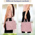 thumbnail image 4 of FORMRS Womens Corduroy Tote Bag Crossbody Shoulder Purse Handbag with Detachable Strap, Strawberry Plaid Pattern, 4 of 7