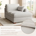 thumbnail image 4 of DREAMSIDEA Oversized Chaise Lounge Indoor Furniture Modern Corduroy Lounge Chaise Sofa with Left Armrest for Living Room Indoor Lounge Chair,Sea Salt Grey, 4 of 6