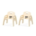 thumbnail image 1 of Foundations Simple Sitter Chaises d'Alimentation Basses en Bois de 11”, Chaises Empilables en Bois pour Tout-Petits avec Fini de Qualité Service Alimentaire, Lot de 2, 1 of 7