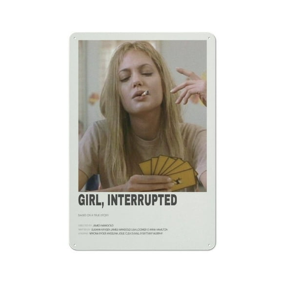 Girl, Interrupted Hanging Picture Tin Hanging Picture Wall Poster Metal Painting Creativity Poster Home Decor Painting Anime Goods Gift 30x20cm
