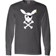 thumbnail image 3 of Inktastic Cute Easter Pirate Bunny with Eyepatch and Earring Long Sleeve T-Shirt, 3 of 5