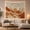 Sunburst Hills, variant on Radiant Sun Over Sandy Hills in a Rocky Arch, Serene Boho for Southwest Decor Enthusiasts, Graphic Earth Tones Art, Housewarming Gift, Tapestry Wall Hanging for Living Room and Bedroom