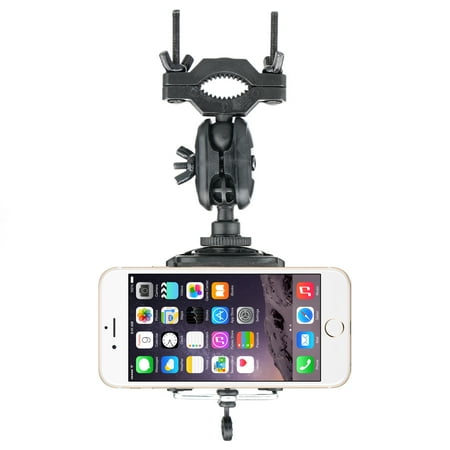 New Mirror Phone TSV Car Phone Holder Rearview Mirror Mount Stand Holder for iPhone 7/7Plus/6s/6Plus/5S, Galaxy S5/S6/S7/S8, Google Nexus, LG, Huawei and More Black ()