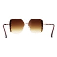 thumbnail image 4 of Womens Rhinestone Chain Jewel Trim Classical Metal Rim Butterfly Sunglasses Gold Brown, 4 of 4