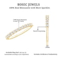 thumbnail image 6 of Rosec Jewels Certified Moissanite Half Eternity Ring for Women - D-VS1 Grade, 10K Yellow Gold, US 12.50, 6 of 9