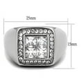 thumbnail image 4 of Anillo Color Plata Para Hombres de Acero Inoxidable Princess Cut in Four Rocks, 4 of 4