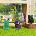 thumbnail image 3 of Random Style Crystal Cat Figurine Blind Box, 1.6 Inch Hand Carved Fluorite Kitten Statue, Home Desk Decor Gift, 3 of 6