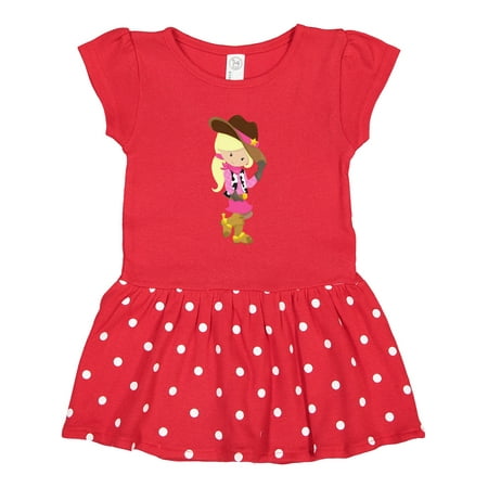 

Inktastic Cowgirl Sheriff Western Country Blonde Hair Gift Toddler Girl Dress