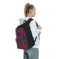 thumbnail image 6 of Lsque Wild Berries Pattern Adult Backpack – Durable & Lightweight PU Canvas Storage Bag , 15” Laptop Compartment, and Multiple Pockets, 6 of 7