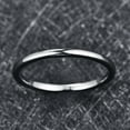 thumbnail image 4 of 2mm Tungsten Rings for Unisex Silver Stackable Slim Wedding Bands Size 6-12, 4 of 6