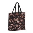 thumbnail image 2 of Vsdgher Coffee Bean print Tote Bag for Women Shoulder Bag with Zipper Large Shoulder Bag Handle Handbag Portable Washable for Travel, Work, 2 of 8