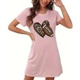 thumbnail image 3 of HomeGardon Women's Sleepwear Nightgowns for Women,Fashion Print Medium Length Dress Oversized Short Nightgown Fashion Chest Print Short Sleeve Nightdress,S-XXL, 3 of 6