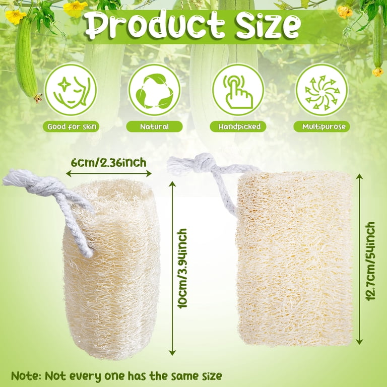 AOWOO Natural Loofah Sponge, 9-Pack photo 2