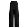 thumbnail image 4 of Wide Leg Yoga Pants for Women Baggy Sweatpants High Waisted Track Pants | Workout, Athletic, with Pockets, Y2k, Straight Leg, Lounge, Casual, Comfy, Vacation, Trousers, Daily Wear (Black,XXL), 4 of 6