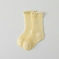 thumbnail image 2 of vdgthytj Toddler Baby Girls Ruffle Socks Newborn Infant Knit Cotton Solid Color Frilly Crew Socks, 2 of 4