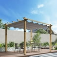 thumbnail image 5 of Outdoor Aluminum Pergola with Retractable Canopy, Reinforced 4-Sided Base, Waterproof & UV-Resistant Adjustable Roof, Modern Design for Patio, Deck, Backyard, and Garden, 5 of 8