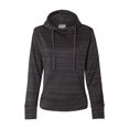 thumbnail image 1 of Ladies Striped Poly Fleece Lapover Hood -JA8662, 1 of 2