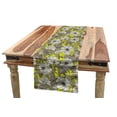 thumbnail image 1 of Floral Table Runner, Greyscale Poppy Blossoming Field on Meadow Valley Retro Tones, Dining Room Kitchen Rectangular Runner, 3 Sizes, by Ambesonne, 1 of 2