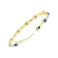 thumbnail image 6 of Rylos Yellow Gold Plated Silver Tennis Bracelet with 9 Beautiful 6X4MM Blue Star 2 & Sparkling Diamonds - Birthstone Jewelry for Women - Adjustable to 7-8" - Friendship and Elegance in One, 6 of 6