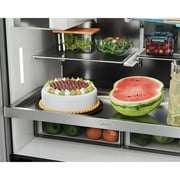 Midea 21.6-Cu. Ft. Cabinet Depth 4-Door French Door Refrigerator, Stainless Steel