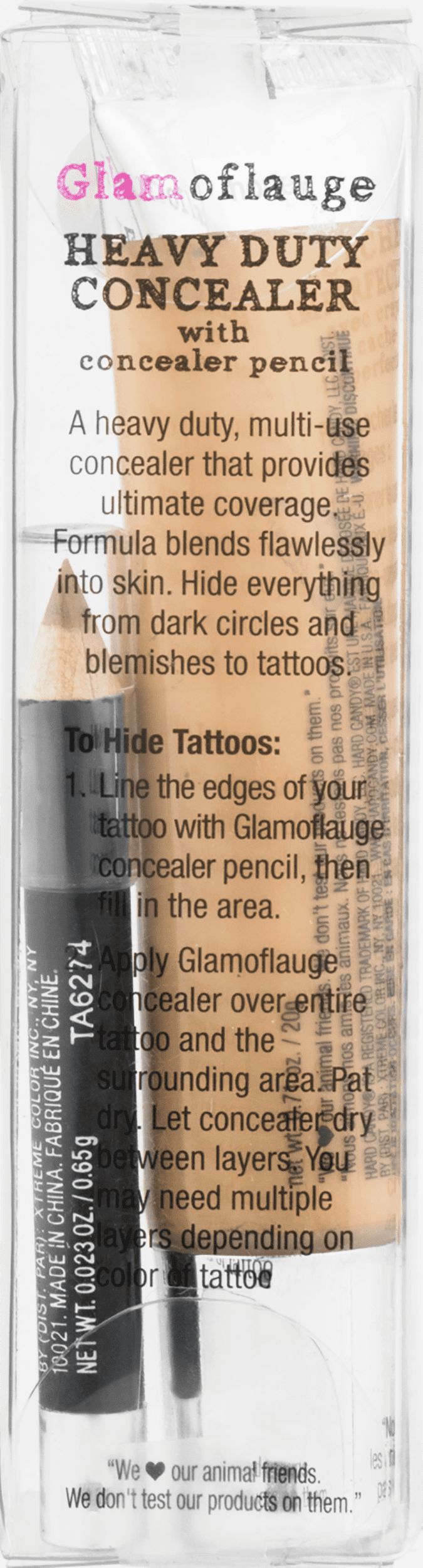 Hard Candy Glamoflauge Concealer with Concealer Pencil, 1221 Honey