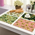 thumbnail image 2 of (2PCS) New European Style Avocado Printed Linen Western Placemat Modern Home Decor Table Placemats Kitchen Mat Coaster Set Placemat, 2 of 5