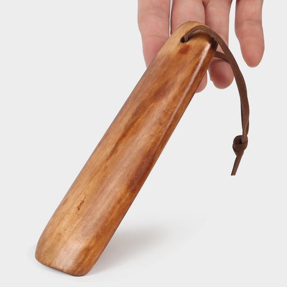 Luxshiny 3Pcs Wood Shoe Horns for Lazy Helpers during Daily Shoe Use