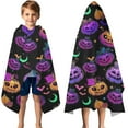 thumbnail image 3 of Halloween Colorful Pumpkins with Leaves Hooded Bath Towel，50"x30" for Ages 3 To 12 Kids, Quick Dry Lightweight Soft Microfiber Hood Beach Towel Cover Up for Kids, 3 of 7