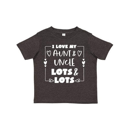 

Inktastic I Love My Aunt and Uncle Lots and Lots- Valentines Day Hearts Gift Toddler Boy or Toddler Girl T-Shirt