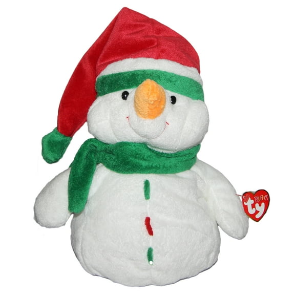 Ty Pluffie: Ice Box the Snowman (14") | Stuffed Animal | MWMT