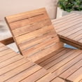 thumbnail image 3 of GDF Studio Neron Outdoor Acacia Wood 7 Piece Dining Set, Teak, 3 of 13