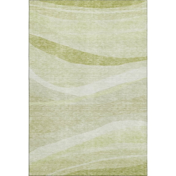 Addison Rugs Mayfield Premium Machine Washable Transitional Swirls Aloe Rectangle Rug, 10' x 14'