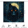 thumbnail image 4 of RKSupls Waterproof Shower Curtain, Majestic Black Wolf Glowing Eyes Full Moon Polyester Shower Curtain with Hooks for Chic Elegant Home Bathtub Bathroom Decor Washable Curtains, 4 of 6