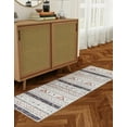 thumbnail image 3 of Rugs.com Eco Southwestern Collection Rug – 6 Ft Runner Gray Medium Rug Perfect For Hallways, Entryways, 3 of 9